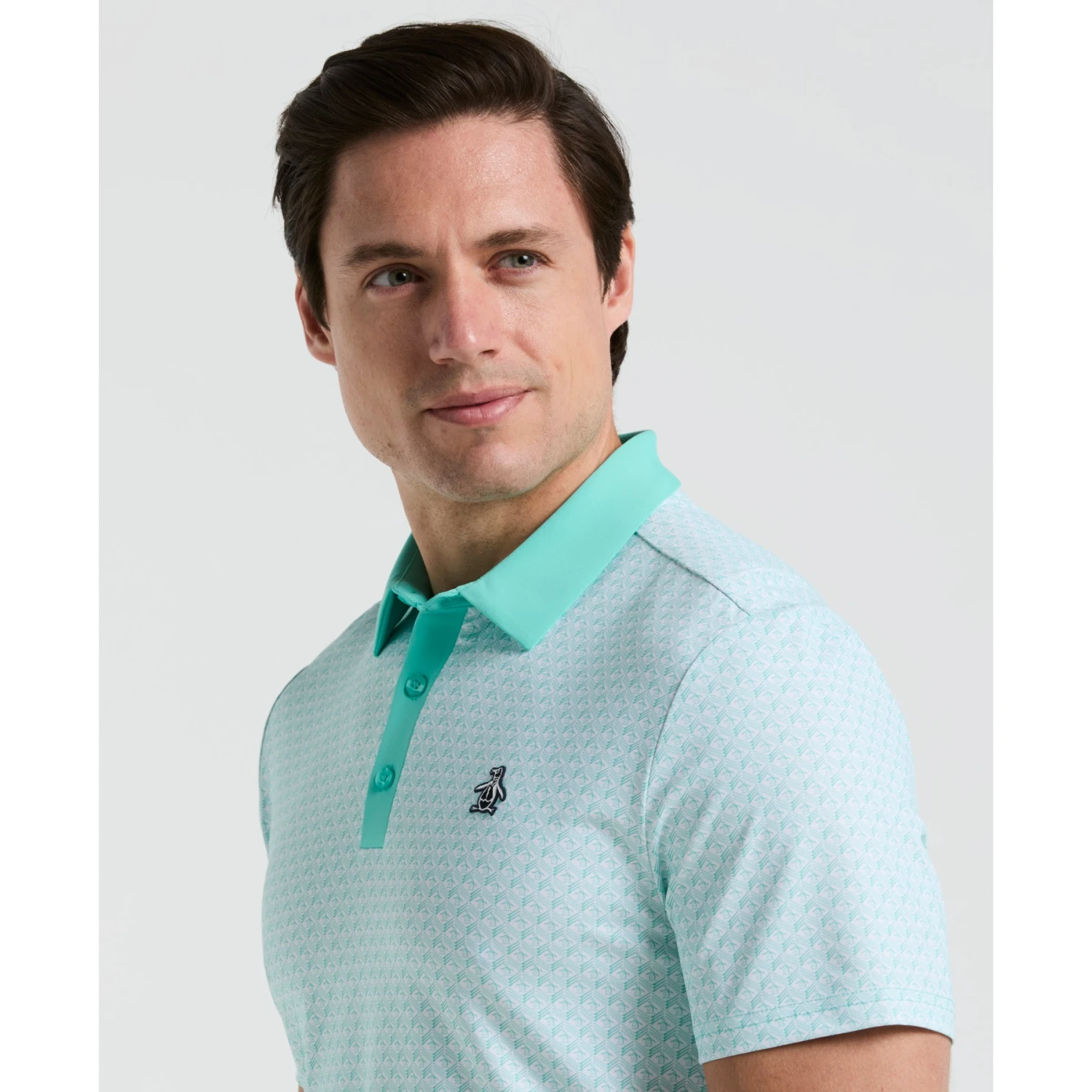 Original Penguin Pete's Tee Time Golf Polo In Pool Blue(Petes Tee Time Golf Polo Shirt Blue Ogksf045gg 445) 3 Original Penguin Pete's Tee Time Golf Polo In Pool Blue(Petes Tee Time Golf Polo Shirt Blue Ogksf045gg 445) - Image 3