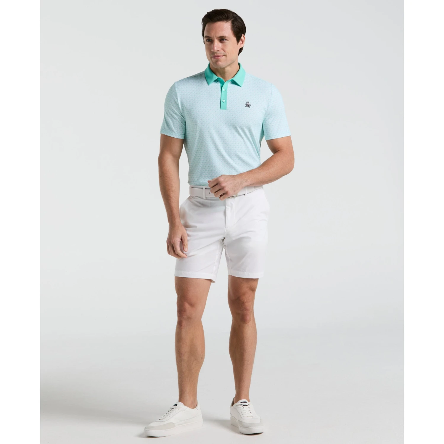 Original Penguin Pete's Tee Time Golf Polo In Pool Blue(Petes Tee Time Golf Polo Shirt Blue Ogksf045gg 445) 4 Original Penguin Pete's Tee Time Golf Polo In Pool Blue(Petes Tee Time Golf Polo Shirt Blue Ogksf045gg 445) - Image 4