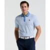 Original Penguin Pete's Tee Time Golf Polo In Quiet Harbour(Petes Tee Time Golf Polo Shirt Blue Ogksf045gg 453)