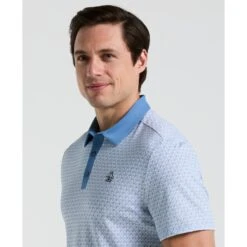 Original Penguin Pete's Tee Time Golf Polo In Quiet Harbour(Petes Tee Time Golf Polo Shirt Blue Ogksf045gg 453) -Original Penguin Outlet OGKSF045 453 alt2