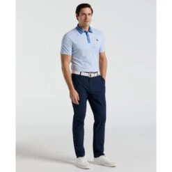 Original Penguin Pete's Tee Time Golf Polo In Quiet Harbour(Petes Tee Time Golf Polo Shirt Blue Ogksf045gg 453) -Original Penguin Outlet OGKSF045 453 alt3
