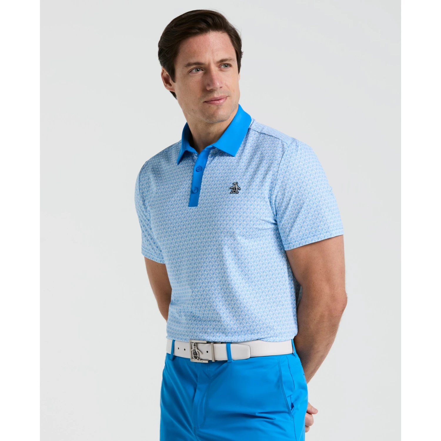 Original Penguin Pete's Tee Time Golf Polo In French Blue(Petes Tee Time Golf Polo Shirt Blue Ogksf045gg 478) 1 Original Penguin Pete's Tee Time Golf Polo In French Blue(Petes Tee Time Golf Polo Shirt Blue Ogksf045gg 478)