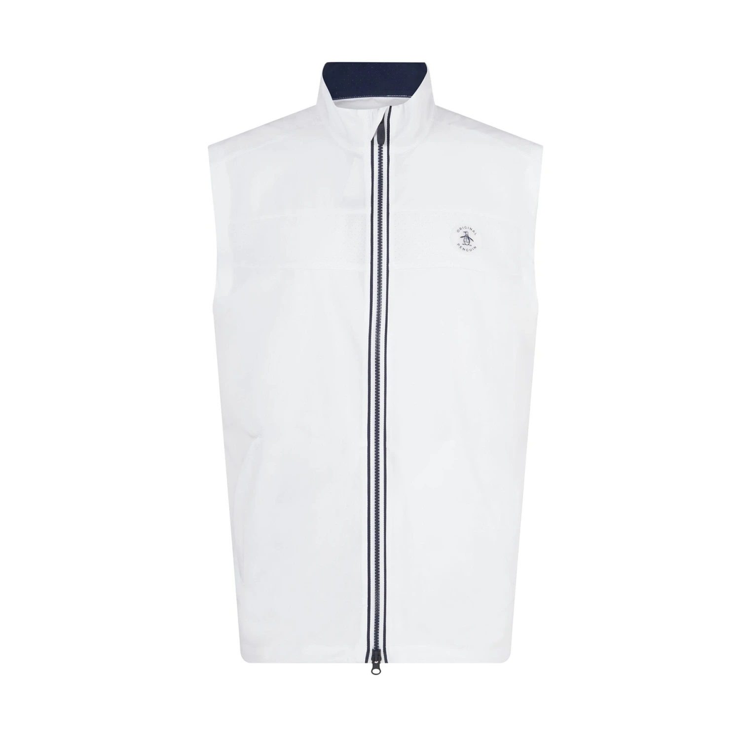 Original Penguin Heritage Lightweight Packable Golf Gilet In Bright White(Heritage Lightweight Packable Golf Gilet White Ogvsf010gg 118) 5 Original Penguin Heritage Lightweight Packable Golf Gilet In Bright White(Heritage Lightweight Packable Golf Gilet White Ogvsf010gg 118) - Image 5
