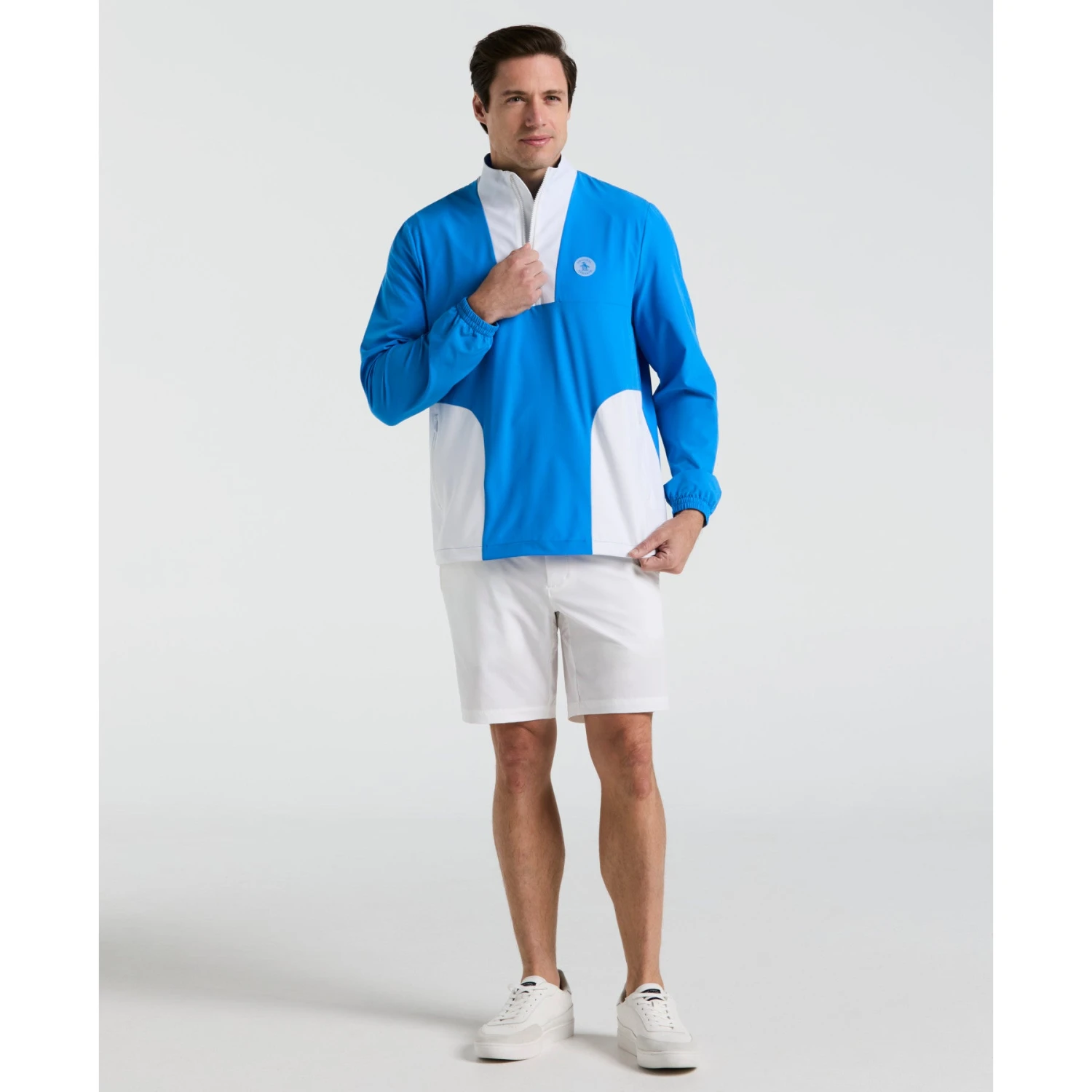 Original Penguin Lightweight 1/4 Zip Colour Block Golf Pullover In French Blue(14 Zip Lightweight Color Block Layering Golf Shirt Blue Ogwsf009gg 478) 4 Original Penguin Lightweight 1/4 Zip Colour Block Golf Pullover In French Blue(14 Zip Lightweight Color Block Layering Golf Shirt Blue Ogwsf009gg 478) - Image 4