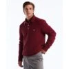 Original Penguin Zigzag Stitch Long Sleeve Sweater Polo In Cabernet(Zigzag Stitch Long Sleeve Sweater Polo Red Opgf2502gp 605)