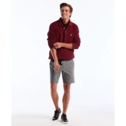Original Penguin Zigzag Stitch Long Sleeve Sweater Polo In Cabernet(Zigzag Stitch Long Sleeve Sweater Polo Red Opgf2502gp 605) -Original Penguin Outlet OPGF2502 605 alt4