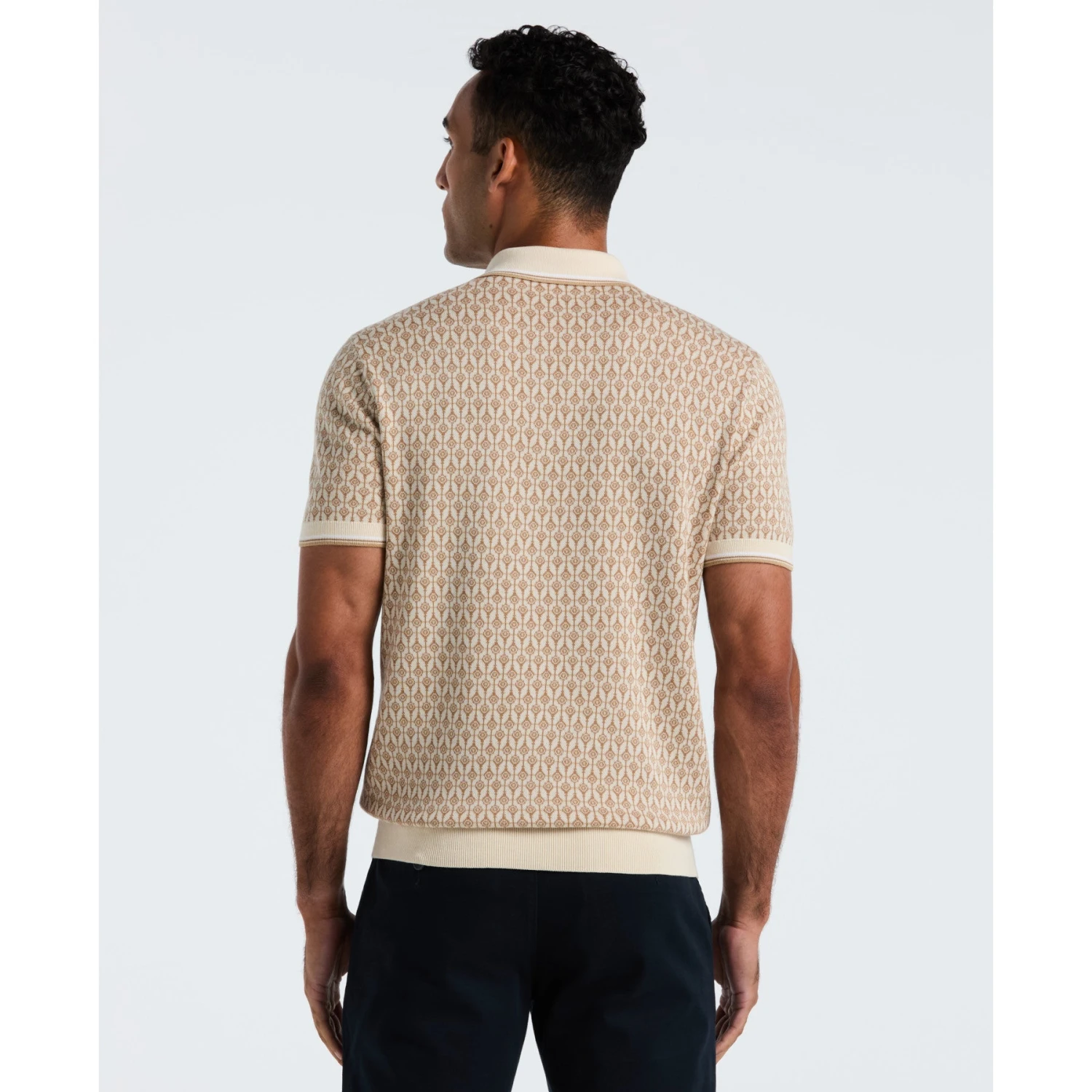 Original Penguin Geometric Jacquard 1/4 Zip Sweater Polo In Birch(Geometric Jacquard 1 4 Zip Sweater Polo Beige Opgf2509gp 252) 2 Original Penguin Geometric Jacquard 1/4 Zip Sweater Polo In Birch(Geometric Jacquard 1 4 Zip Sweater Polo Beige Opgf2509gp 252) - Image 2