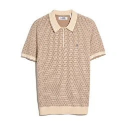Original Penguin Geometric Jacquard 1/4 Zip Sweater Polo In Birch(Geometric Jacquard 1 4 Zip Sweater Polo Beige Opgf2509gp 252) 9 Original Penguin Geometric Jacquard 1/4 Zip Sweater Polo In Birch(Geometric Jacquard 1 4 Zip Sweater Polo Beige Opgf2509gp 252) -Original Penguin Outlet OPGF2509 252 alt4