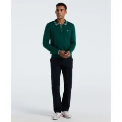 Original Penguin Tipped Quarter Zip Long Sleeve Sweater Polo In Botanical Green Heather(Tipped Quarter Zip Long Sleeve Sweater Polo Green Opgf2510gp 394) 8 Original Penguin Tipped Quarter Zip Long Sleeve Sweater Polo In Botanical Green Heather(Tipped Quarter Zip Long Sleeve Sweater Polo Green Opgf2510gp 394) -Original Penguin Outlet OPGF2510 394 alt3