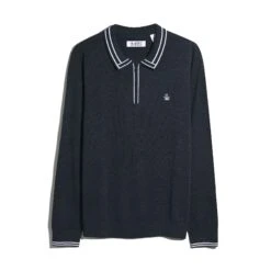 Original Penguin Tipped Quarter Zip Long Sleeve Sweater Polo In Dark Sapphire Heather(Tipped Quarter Zip Long Sleeve Sweater Polo Blue Opgf2510gp 478) 9 Original Penguin Tipped Quarter Zip Long Sleeve Sweater Polo In Dark Sapphire Heather(Tipped Quarter Zip Long Sleeve Sweater Polo Blue Opgf2510gp 478) -Original Penguin Outlet OPGF2510 478 alt4