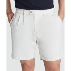 Original Penguin 7" Pleated Shorts In Birch(7 Pleated Shorts Beige Ophs2500gp 252) -Original Penguin Outlet OPHS2500 252 alt2