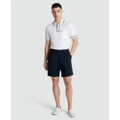 Original Penguin 7" Pleated Shorts In Dark Sapphire(7 Pleated Shorts Blue Ophs2500gp 413)