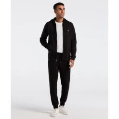 Original Penguin Sticker Pete Full Zip Hoodie In True Black(Sticker Pete Full Zip Hoodie Black Opkb0400gp 010) -Original Penguin Outlet OPKB0400 010 alt3