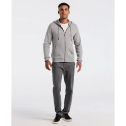 Original Penguin Sticker Pete Full Zip Hoodie In Rain Heather(Sticker Pete Full Zip Hoodie Grey Opkb0400gp 080) -Original Penguin Outlet OPKB0400 080 alt3