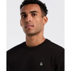 Original Penguin Sticker Pete Sweatshirt In True Black(Sticker Pete Sweatshirt Black Opkb0404gp 010) -Original Penguin Outlet OPKB0404 010 alt2