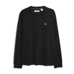 Original Penguin Sticker Pete Sweatshirt In True Black(Sticker Pete Sweatshirt Black Opkb0404gp 010) -Original Penguin Outlet OPKB0404 010 alt4