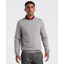 Original Penguin Sticker Pete Sweatshirt In Rain Heather(Sticker Pete Sweatshirt Grey Opkb0404gp 080)