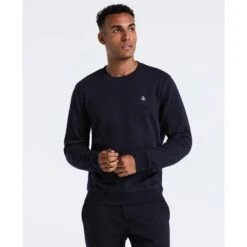 Original Penguin Sticker Pete Sweatshirt In Dark Sapphire(Sticker Pete Sweatshirt Blue Opkb0404gp 413)