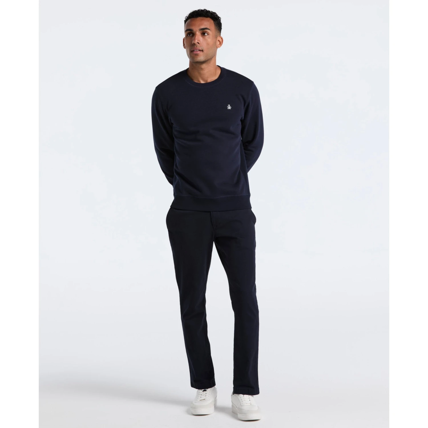 Original Penguin Sticker Pete Sweatshirt In Dark Sapphire(Sticker Pete Sweatshirt Blue Opkb0404gp 413) 4 Original Penguin Sticker Pete Sweatshirt In Dark Sapphire(Sticker Pete Sweatshirt Blue Opkb0404gp 413) - Image 4