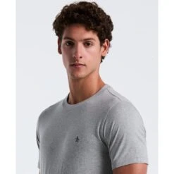 Original Penguin Pin Point Embroidered Logo Organic Cotton T-Shirt In Rain Heather(Pin Point Embroidered Logo Organic Cotton T Shirt Grey Opkb0903gp 080) 8 Original Penguin Pin Point Embroidered Logo Organic Cotton T-Shirt In Rain Heather(Pin Point Embroidered Logo Organic Cotton T Shirt Grey Opkb0903gp 080) -Original Penguin Outlet OPKB0903 080 alt2