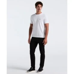 Original Penguin Pin Point Embroidered Logo Organic Cotton T-Shirt In Bright White(Pin Point Embroidered Logo Organic Cotton T Shirt White Opkb0903gp 118) -Original Penguin Outlet OPKB0903 118 alt3