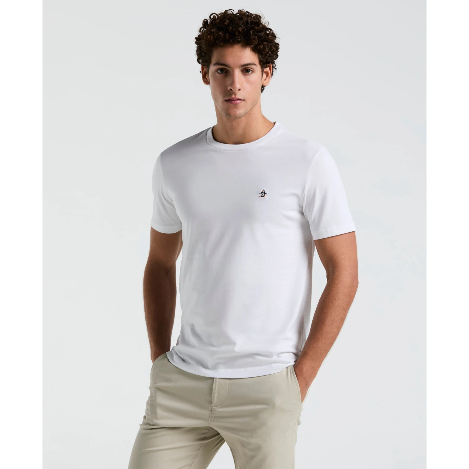 Original Penguin Icons Organic Cotton Jersey TV Pete T-Shirt In Bright White(Organic Cotton Jersey Tv Pete Tee White Opkb2011gp 118) 1 Original Penguin Icons Organic Cotton Jersey TV Pete T-Shirt In Bright White(Organic Cotton Jersey Tv Pete Tee White Opkb2011gp 118)