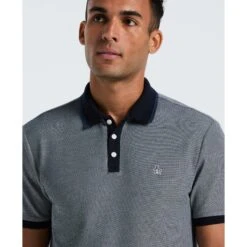 Original Penguin Tricolour Pique Polo Shirt In Dark Sapphire(Tricolour Pique Polo Shirt Blue Opkf2501gp 413) 7 Original Penguin Tricolour Pique Polo Shirt In Dark Sapphire(Tricolour Pique Polo Shirt Blue Opkf2501gp 413) -Original Penguin Outlet OPKF2501 413 alt2