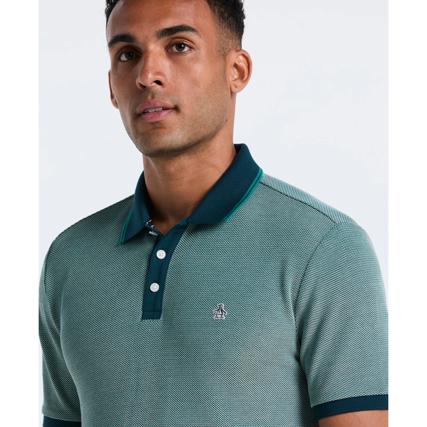 Original Penguin Tricolour Pique Polo Shirt In Reflecting Pond(Tricolour Pique Polo Shirt Blue Opkf2501gp 470) 3 Original Penguin Tricolour Pique Polo Shirt In Reflecting Pond(Tricolour Pique Polo Shirt Blue Opkf2501gp 470) - Image 3