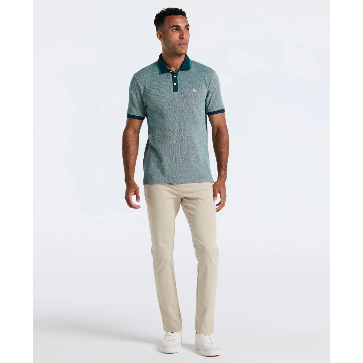 Original Penguin Tricolour Pique Polo Shirt In Reflecting Pond(Tricolour Pique Polo Shirt Blue Opkf2501gp 470) 4 Original Penguin Tricolour Pique Polo Shirt In Reflecting Pond(Tricolour Pique Polo Shirt Blue Opkf2501gp 470) - Image 4
