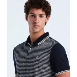 Original Penguin Mini Jacquard Polo Shirt In Dark Sapphire(Mini Jacquard Polo Shirt Blue Opkf2503gp 413) 6 Original Penguin Mini Jacquard Polo Shirt In Dark Sapphire(Mini Jacquard Polo Shirt Blue Opkf2503gp 413) -Original Penguin Outlet OPKF2503 413 alt2