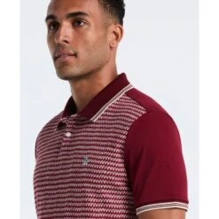 Original Penguin Mini Jacquard Polo Shirt In Cabernet(Mini Jacquard Polo Shirt Red Opkf2503gp 605) 6 Original Penguin Mini Jacquard Polo Shirt In Cabernet(Mini Jacquard Polo Shirt Red Opkf2503gp 605) -Original Penguin Outlet OPKF2503 605 alt2