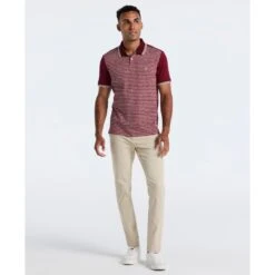 Original Penguin Mini Jacquard Polo Shirt In Cabernet(Mini Jacquard Polo Shirt Red Opkf2503gp 605) 7 Original Penguin Mini Jacquard Polo Shirt In Cabernet(Mini Jacquard Polo Shirt Red Opkf2503gp 605) -Original Penguin Outlet OPKF2503 605 alt3