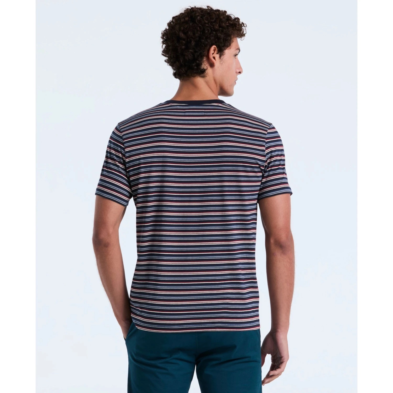 Original Penguin Yarn-Dyed Stripe T-Shirt In Dark Sapphire(Yarn Dyed Stripe T Shirt Blue Opkf2504gp 413) 2 Original Penguin Yarn-Dyed Stripe T-Shirt In Dark Sapphire(Yarn Dyed Stripe T Shirt Blue Opkf2504gp 413) - Image 2