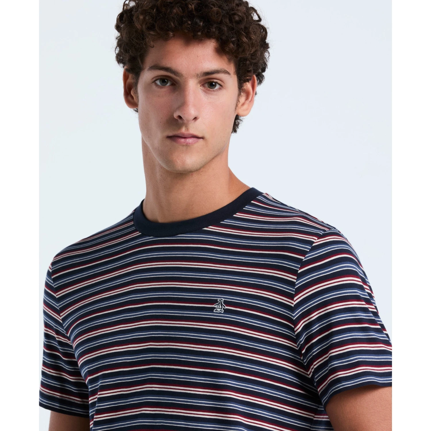 Original Penguin Yarn-Dyed Stripe T-Shirt In Dark Sapphire(Yarn Dyed Stripe T Shirt Blue Opkf2504gp 413) 3 Original Penguin Yarn-Dyed Stripe T-Shirt In Dark Sapphire(Yarn Dyed Stripe T Shirt Blue Opkf2504gp 413) - Image 3