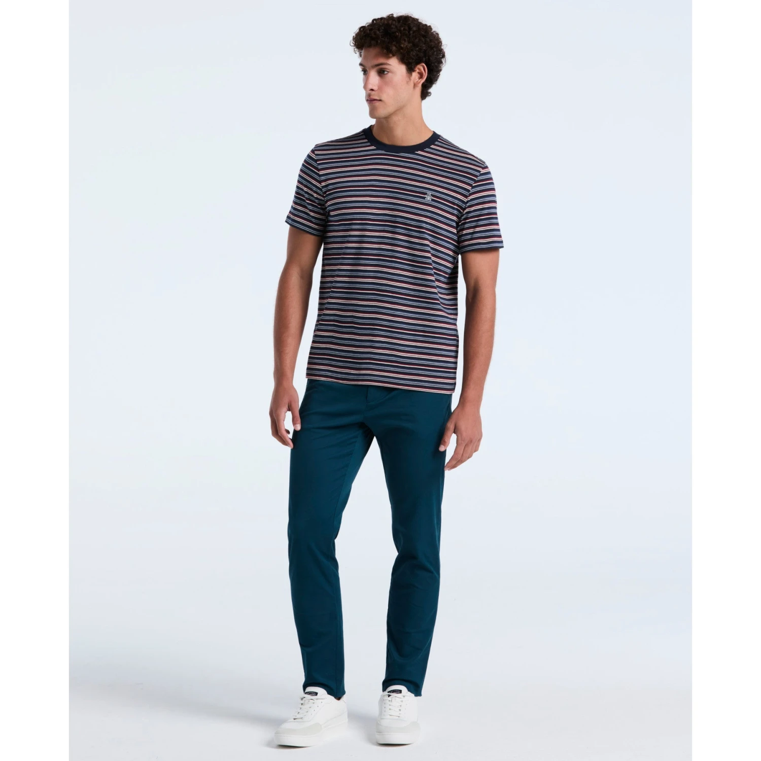 Original Penguin Yarn-Dyed Stripe T-Shirt In Dark Sapphire(Yarn Dyed Stripe T Shirt Blue Opkf2504gp 413) 4 Original Penguin Yarn-Dyed Stripe T-Shirt In Dark Sapphire(Yarn Dyed Stripe T Shirt Blue Opkf2504gp 413) - Image 4