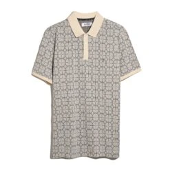 Original Penguin Geometric Jacquard Polo Shirt In Birch(Geometric Jacquard Polo Shirt Beige Opkf2507gp 252) -Original Penguin Outlet OPKF2507 252 9603a406 1bd6 43bc 906b bb764d18c5bc