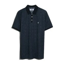 Original Penguin Geometric Jacquard Polo Shirt In Dark Sapphire(Geometric Jacquard Polo Shirt Blue Opkf2507gp 413) -Original Penguin Outlet OPKF2507 413 0f25f6a1 1f3c 49bb bc4a 98efad25e9f0