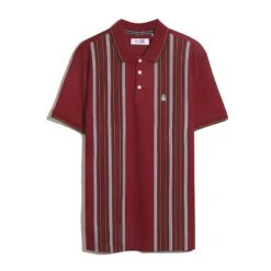 Original Penguin Interlock Vertical Stripe Polo Shirt In Cabernet(Interlock Vertical Stripe Polo Shirt Red Opkf2508gp 605) 9 Original Penguin Interlock Vertical Stripe Polo Shirt In Cabernet(Interlock Vertical Stripe Polo Shirt Red Opkf2508gp 605) -Original Penguin Outlet OPKF2508 605 1