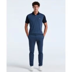 Original Penguin Martini Print Polo Shirt In Dark Sapphire(Martini Print Polo Shirt Blue Opkf2512gp 413) -Original Penguin Outlet OPKF2512 413 alt3