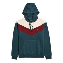 Original Penguin Chevron Colour Block Hoodie In Reflecting Pond(Chevron Colour Block Hoodie Blue Opkf2514gp 470) -Original Penguin Outlet OPKF2514 470 alt4