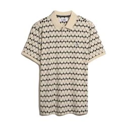 Original Penguin Flags Print Polo Shirt In Birch(Flags Print Polo Shirt Beige Opkf2520gp 252) 9 Original Penguin Flags Print Polo Shirt In Birch(Flags Print Polo Shirt Beige Opkf2520gp 252) -Original Penguin Outlet OPKF2520 252 alt4