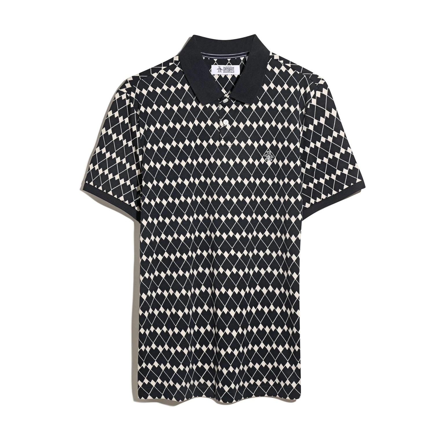 Original Penguin Flags Print Polo Shirt In Dark Sapphire(Flags Print Polo Shirt Blue Opkf2520gp 413) 5 Original Penguin Flags Print Polo Shirt In Dark Sapphire(Flags Print Polo Shirt Blue Opkf2520gp 413) - Image 5