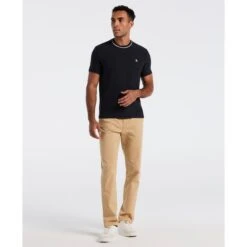 Original Penguin Textured Ringer T-Shirt In Dark Sapphire(Textured Ringer T Shirt Blue Opkf2523gp 413) 8 Original Penguin Textured Ringer T-Shirt In Dark Sapphire(Textured Ringer T Shirt Blue Opkf2523gp 413) -Original Penguin Outlet OPKF2523 413 alt3