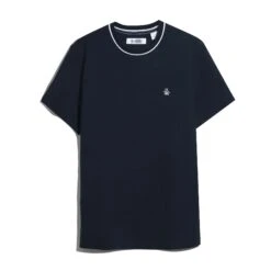 Original Penguin Textured Ringer T-Shirt In Dark Sapphire(Textured Ringer T Shirt Blue Opkf2523gp 413) 9 Original Penguin Textured Ringer T-Shirt In Dark Sapphire(Textured Ringer T Shirt Blue Opkf2523gp 413) -Original Penguin Outlet OPKF2523 413 alt4