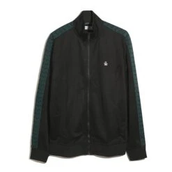 Original Penguin Double Knit Track Jacket In True Black(Double Knit Track Jacket Black Opkf2524gp 010) 9 Original Penguin Double Knit Track Jacket In True Black(Double Knit Track Jacket Black Opkf2524gp 010) -Original Penguin Outlet OPKF2524 010 alt4