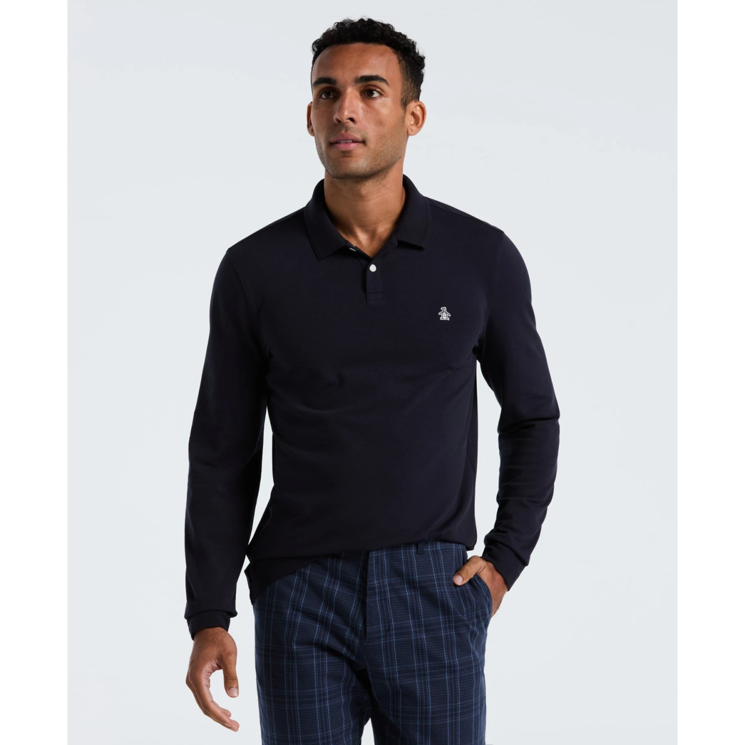Original Penguin Pique Long Sleeve Polo Shirt In Dark Sapphire(Pique Long Sleeve Polo Shirt Blue Opkf2526gp 413) 1 Original Penguin Pique Long Sleeve Polo Shirt In Dark Sapphire(Pique Long Sleeve Polo Shirt Blue Opkf2526gp 413)