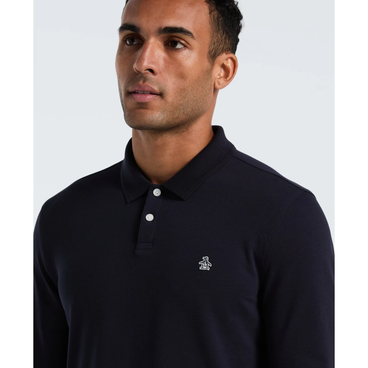Original Penguin Pique Long Sleeve Polo Shirt In Dark Sapphire(Pique Long Sleeve Polo Shirt Blue Opkf2526gp 413) 3 Original Penguin Pique Long Sleeve Polo Shirt In Dark Sapphire(Pique Long Sleeve Polo Shirt Blue Opkf2526gp 413) - Image 3