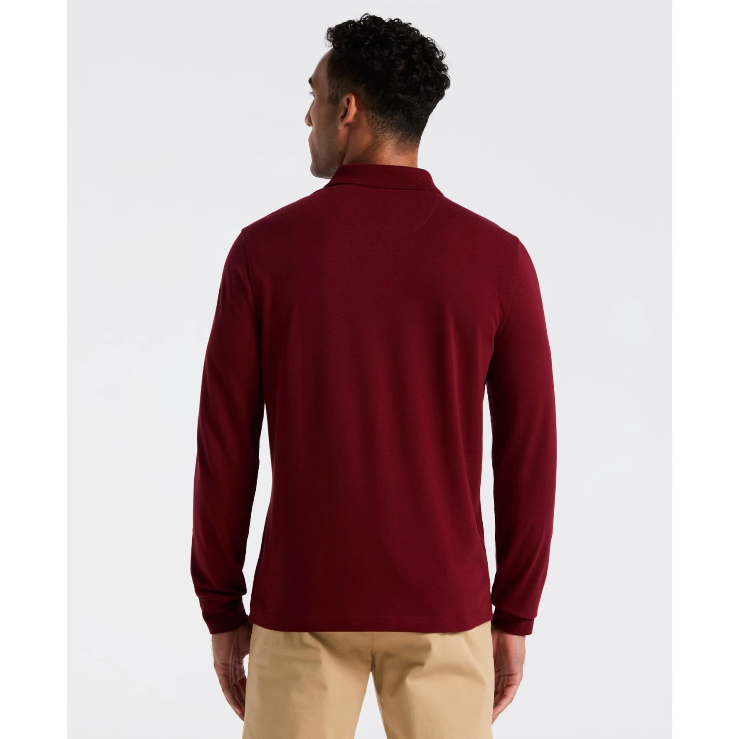 Original Penguin Pique Long Sleeve Polo Shirt In Cabernet(Pique Long Sleeve Polo Shirt Red Opkf2526gp 605) 2 Original Penguin Pique Long Sleeve Polo Shirt In Cabernet(Pique Long Sleeve Polo Shirt Red Opkf2526gp 605) - Image 2