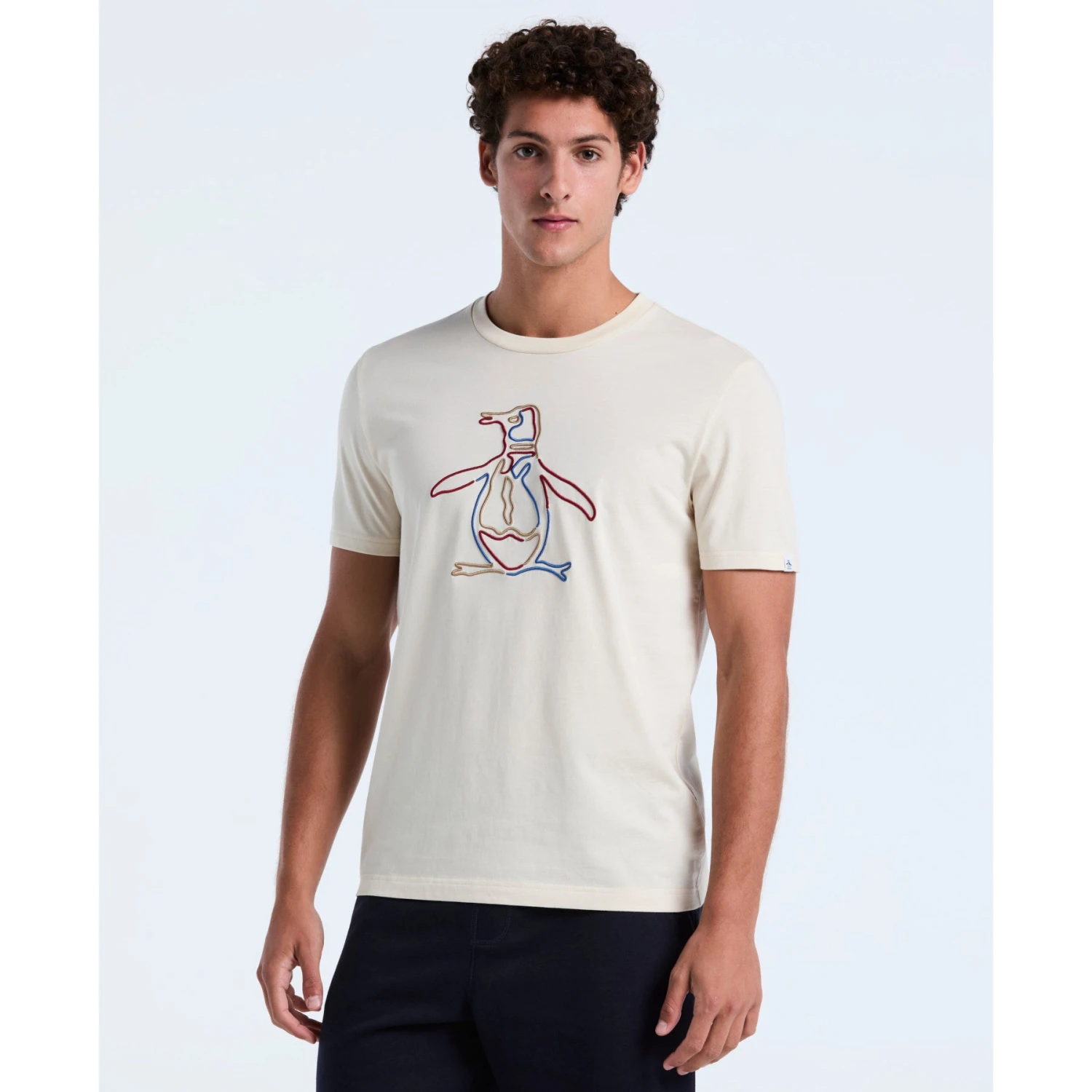Original Penguin Outline Pete Graphic T-Shirt In Birch(Outline Pete Graphic T Shirt Beige Opkf2559gp 252) 1 Original Penguin Outline Pete Graphic T-Shirt In Birch(Outline Pete Graphic T Shirt Beige Opkf2559gp 252)