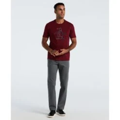 Original Penguin Outline Pete Graphic T-Shirt In Cabernet(Outline Pete Graphic T Shirt Red Opkf2559gp 605) -Original Penguin Outlet OPKF2559 605 alt3